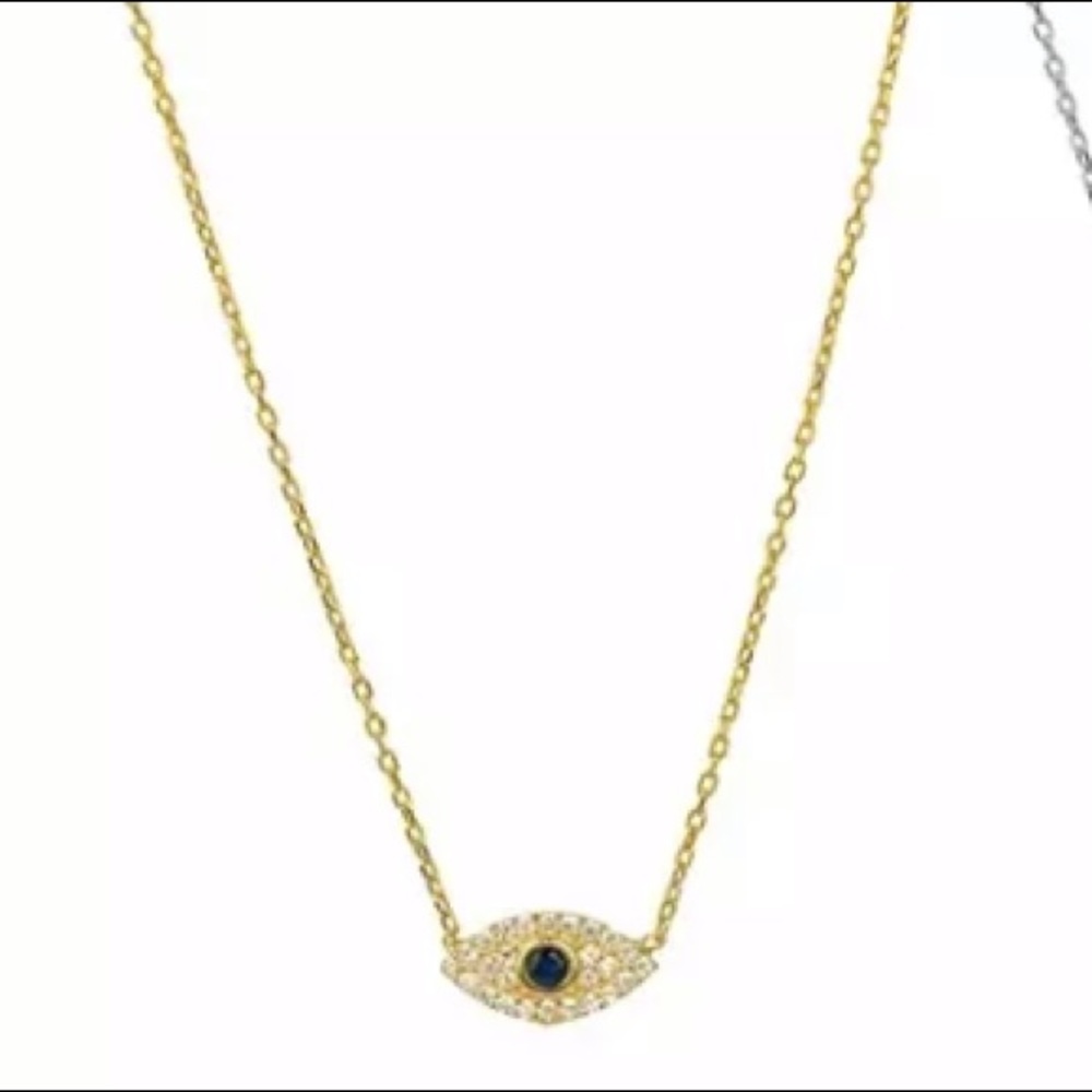 Gold evil eye necklace
